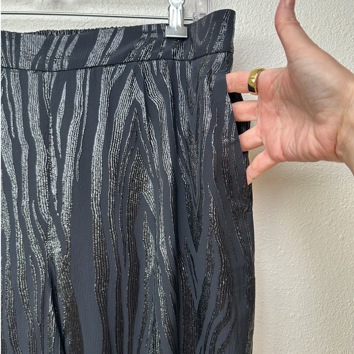 NWT Stella McCartney Woodgrain Jogger Pants Black US L