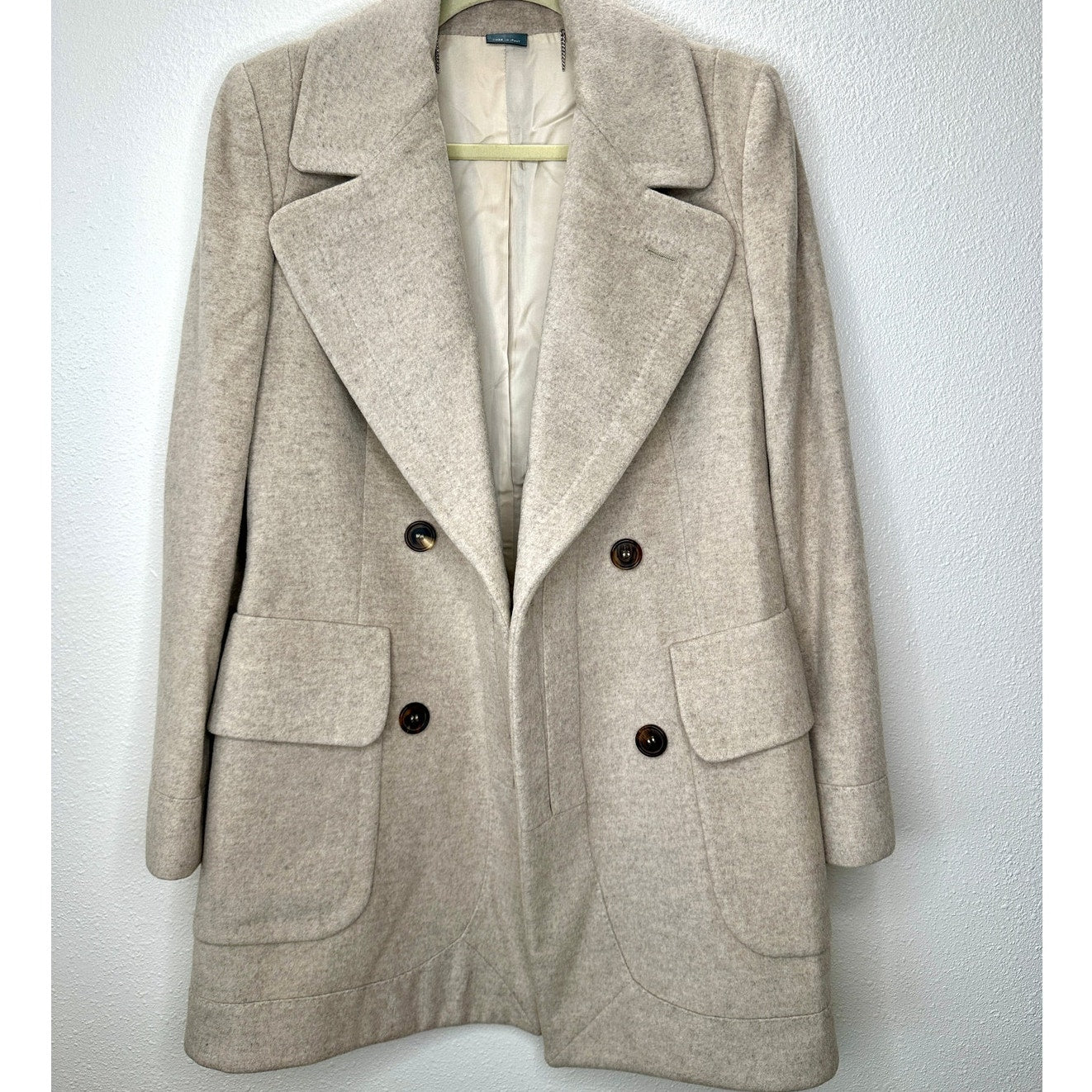 Alexander McQueen Taupe Cashmere Double Button Jacket 42 / 8