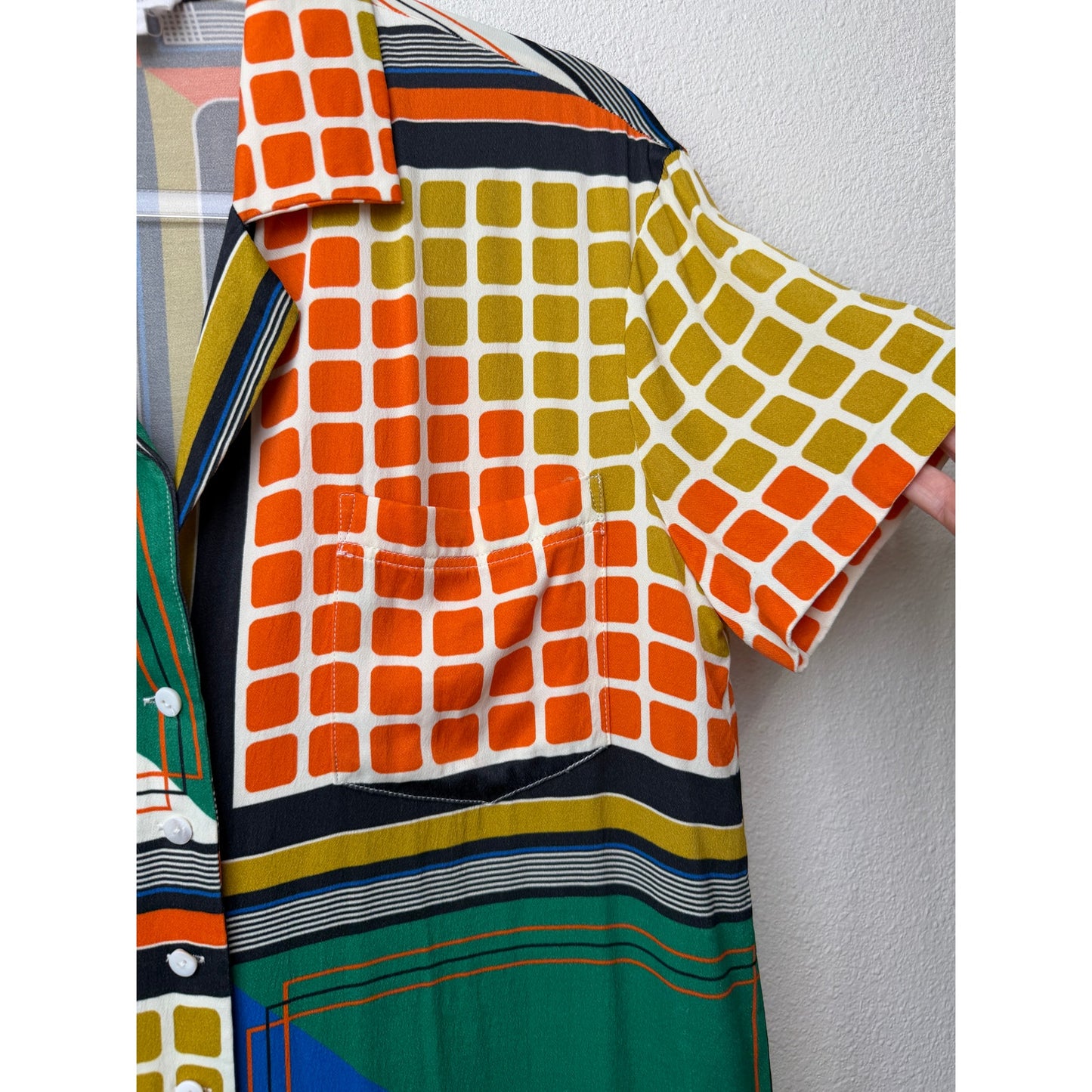 Song of Style Elsie Multi Geo Scarf Blouse XS