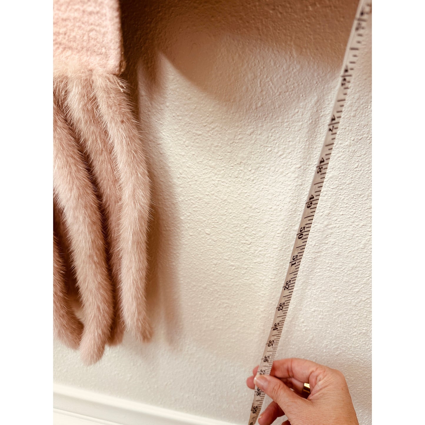 Fendi Muted Pink Button Camel Wool Pleated Sides Dangling Tassel Fringe 42