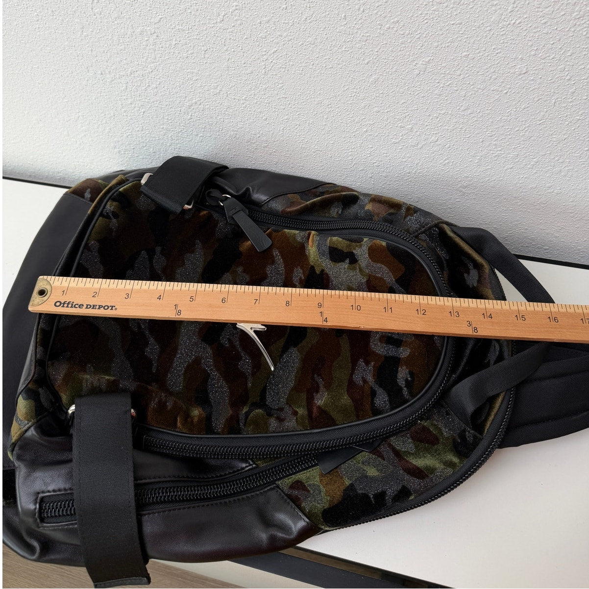 Giuseppe Zanotti Camouflage Velvet Backpack Army Print Italy