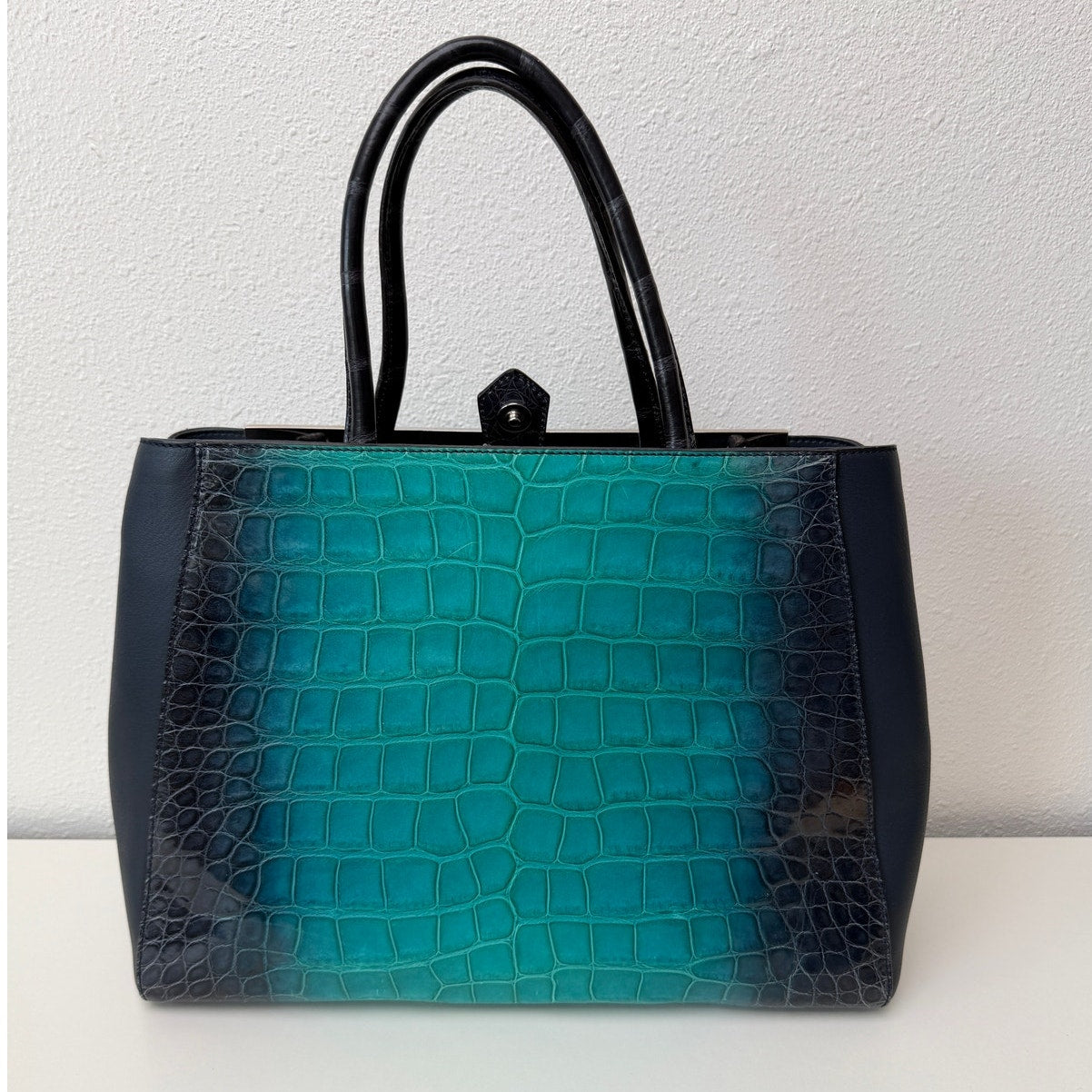 RARE Authentic Fendi Degradé 2Jours Crocodile Bag Limited Edition