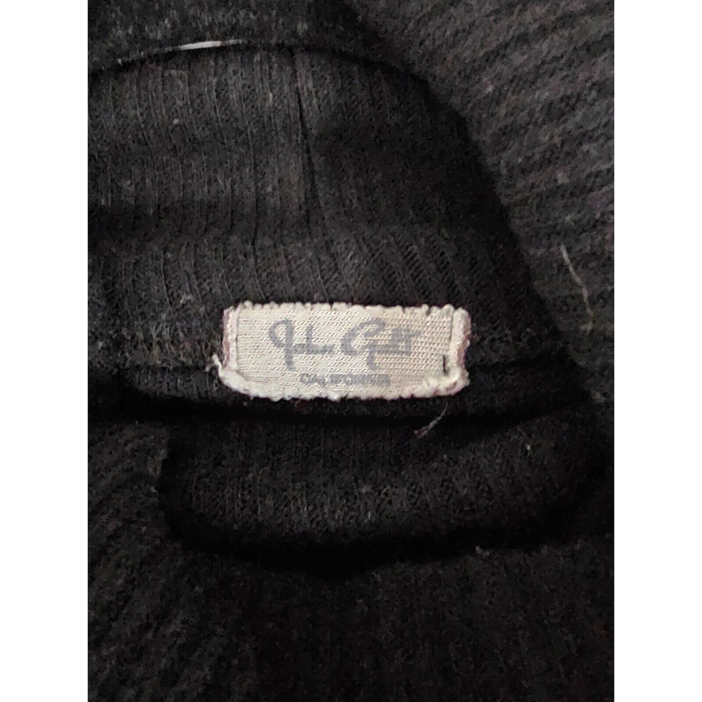 John Galt Black Short Sleeve Fitted Ribbed Knit Cropped Turtle Neck Sweater OS