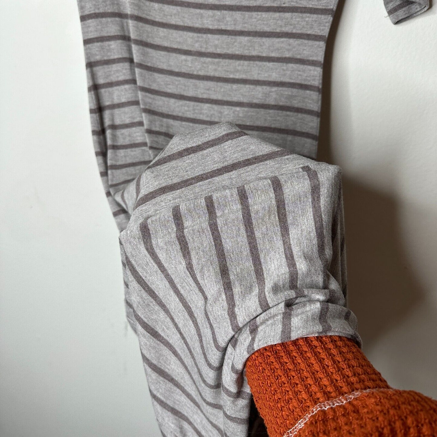 Julia Midi Gray-Stripe Short Sleeve Pullover Stretch Bodycon Dress XXS
