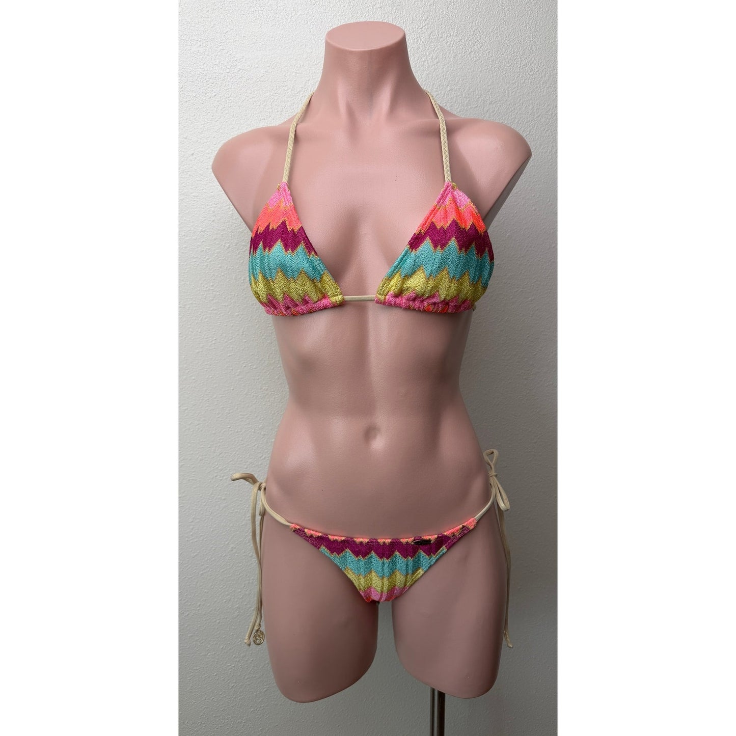 Luli Fama Multicolor Metallic Bikini Set Women's XS