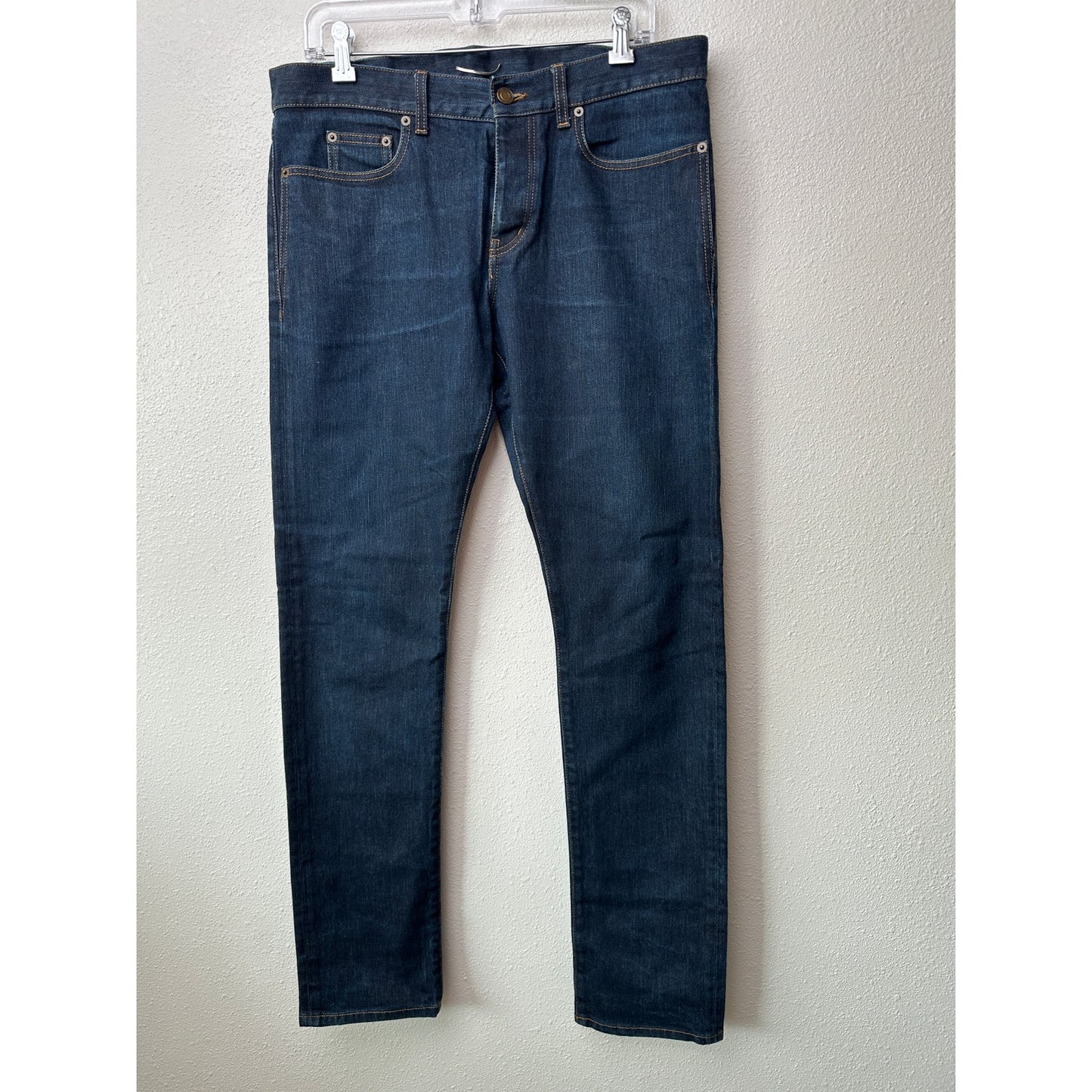 Saint Laurent Dark Wash Jeans Men's US 33 Button Fly Straight Leg