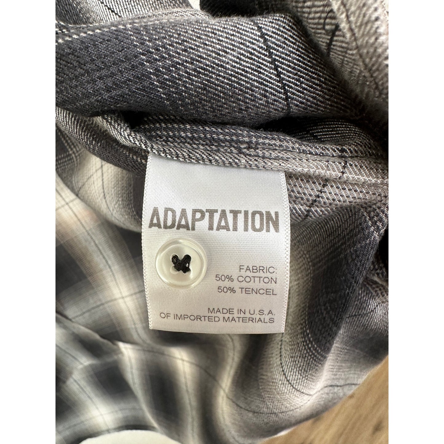 Adaptation Rose Embroidered Plaid Longline Shirt Dress Black White M