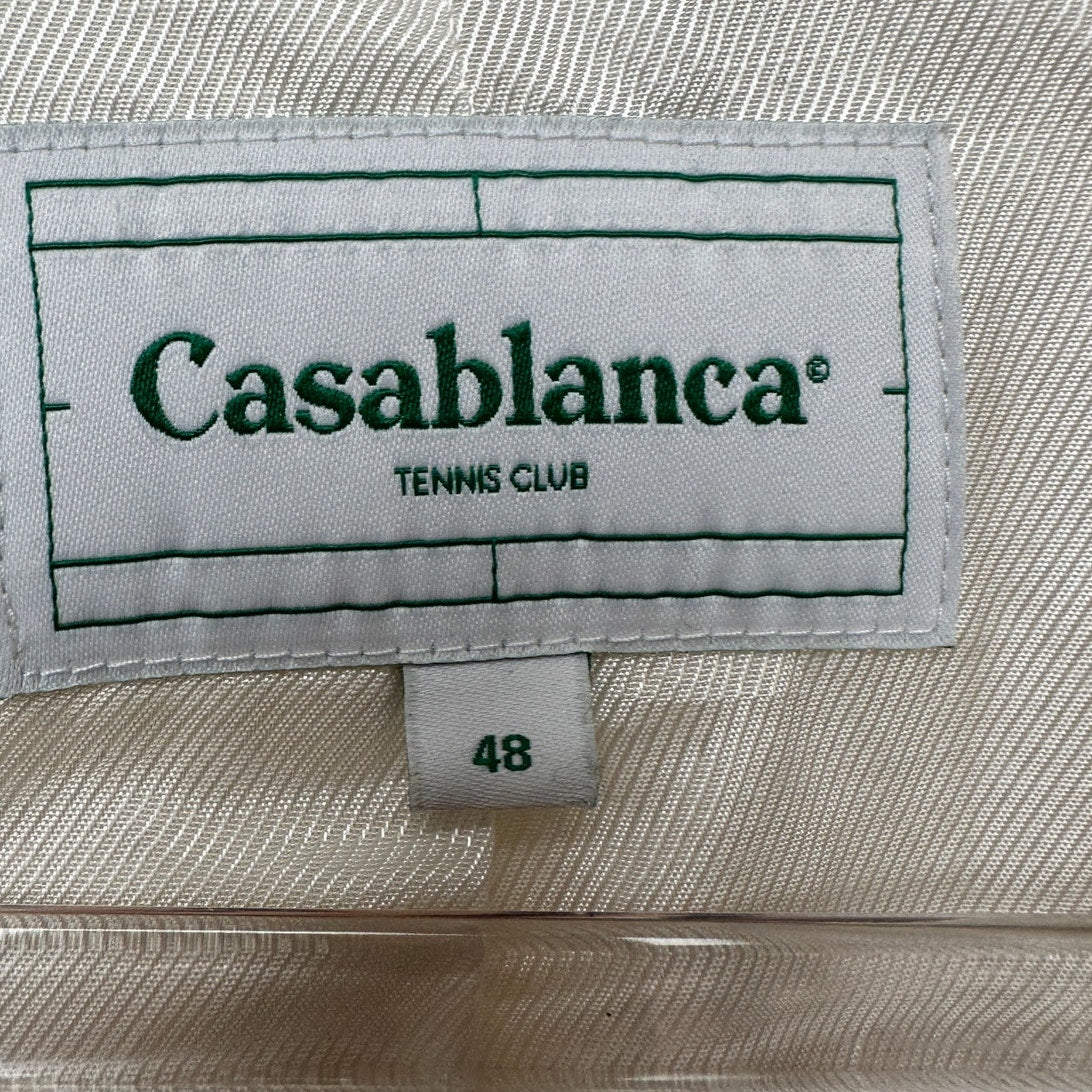 Casablanca Tennis Club Ivory Piped Blazer Men's US 38