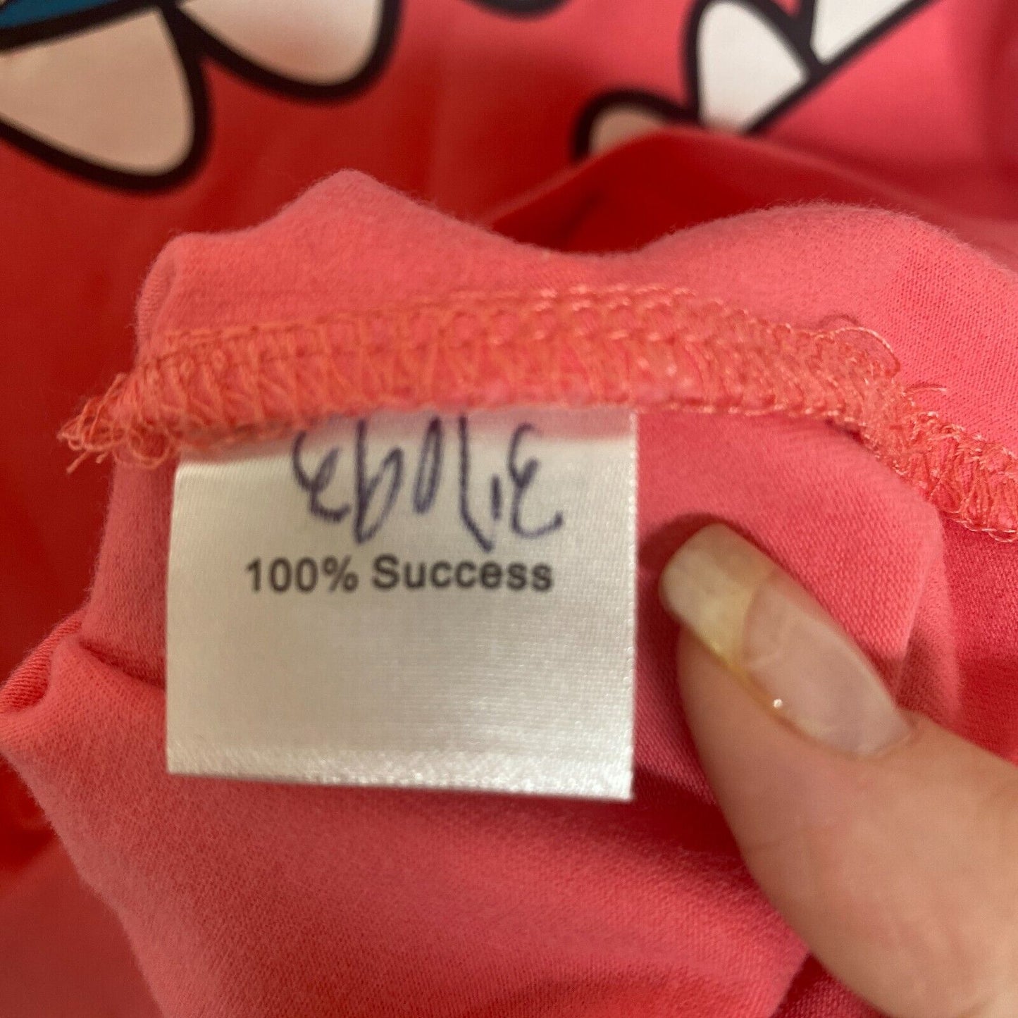 RARE Ibis Heart On Sleeve Collection Pink Coral Tee Long Sleeve Fine Cotton SM