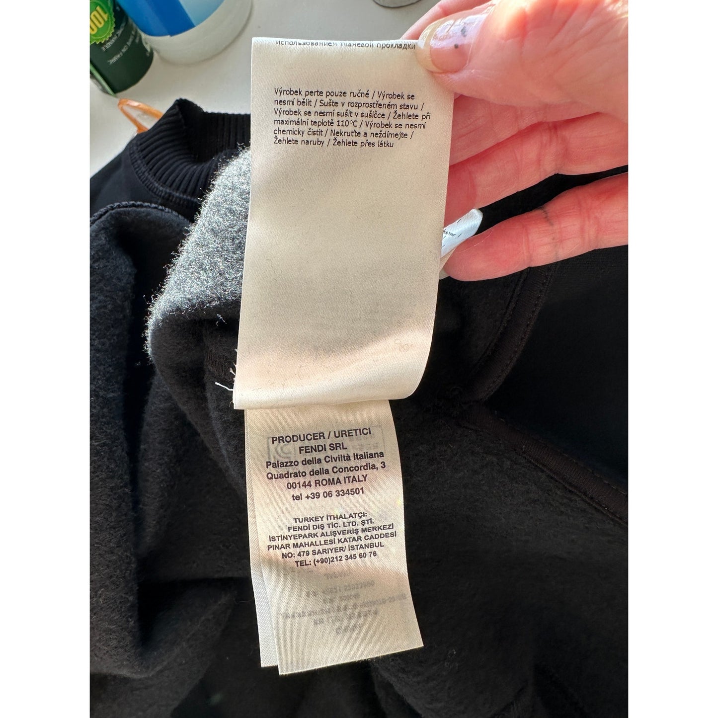 Fendi Black Roma 1925 Logo Crewneck Sweatshirt Women’s L