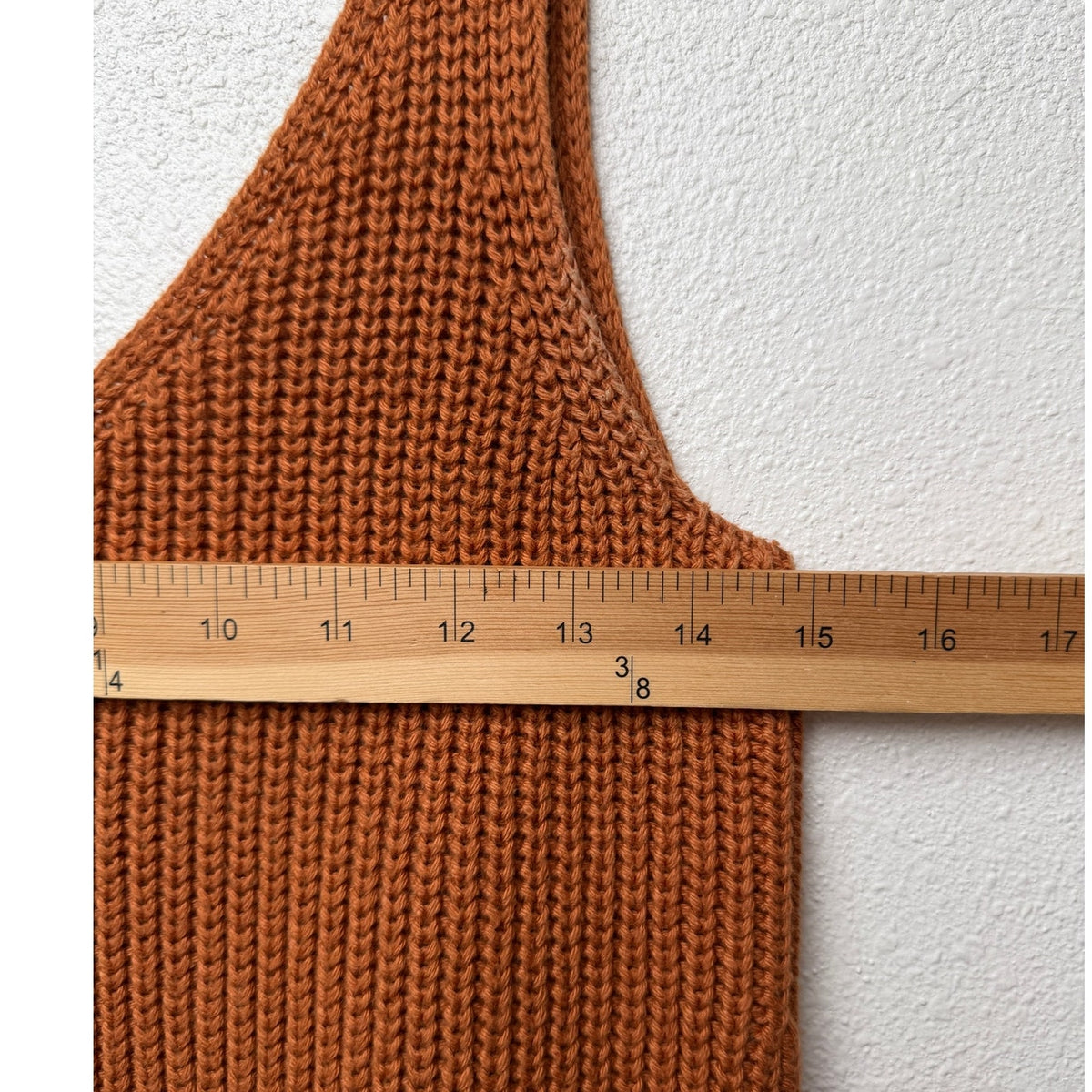 Intermix Rust Orange Ribbed Knit Tank Women S