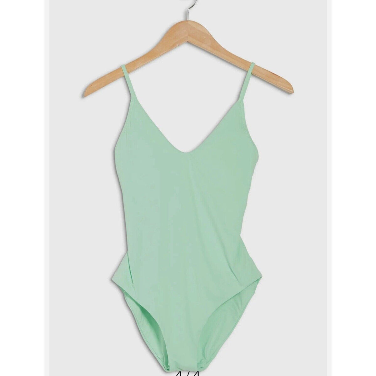 Becca Mint Green Scoop Neck Spaghetti Strap Back Tie Bathing Suit Large