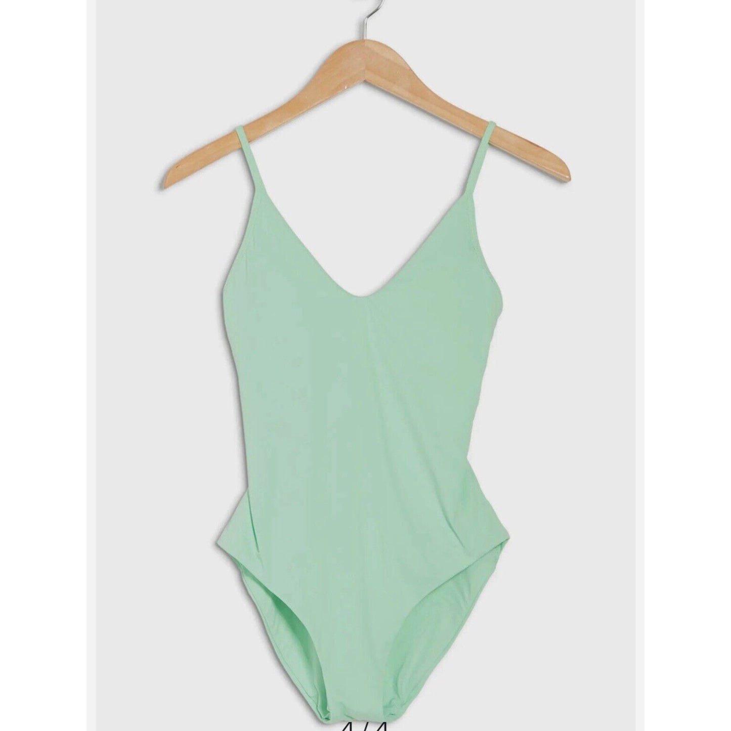 Becca Mint Green Scoop Neck Spaghetti Strap Back Tie Bathing Suit Large