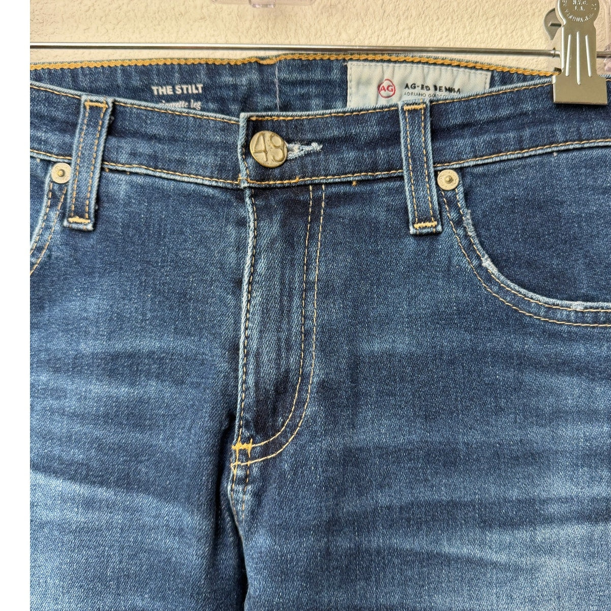AG Women's 30R Blue The Stilt Cigarette Jeans