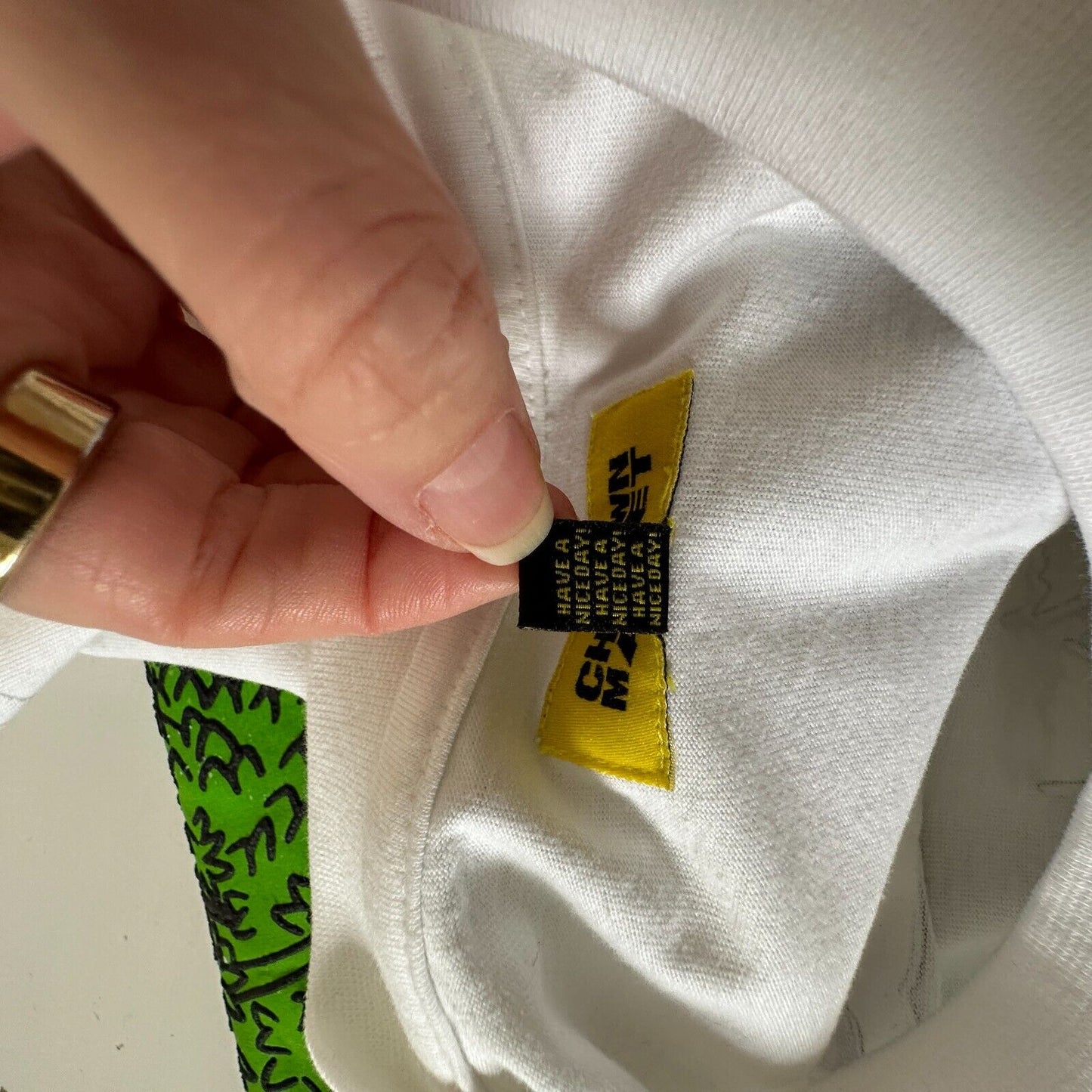 RARE Chinatown Market White Support Your Friends Graphic T-Shirt Medium