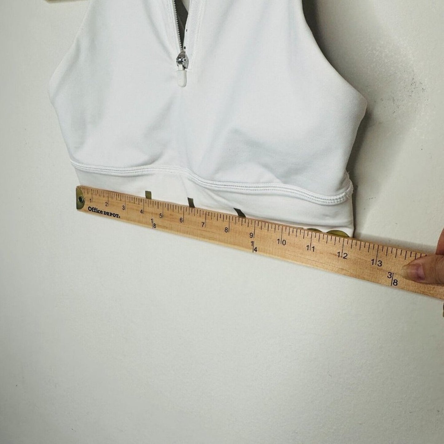 Lululemon White High Neck Energy Sports Bra Long Line Zip Special Edition 6