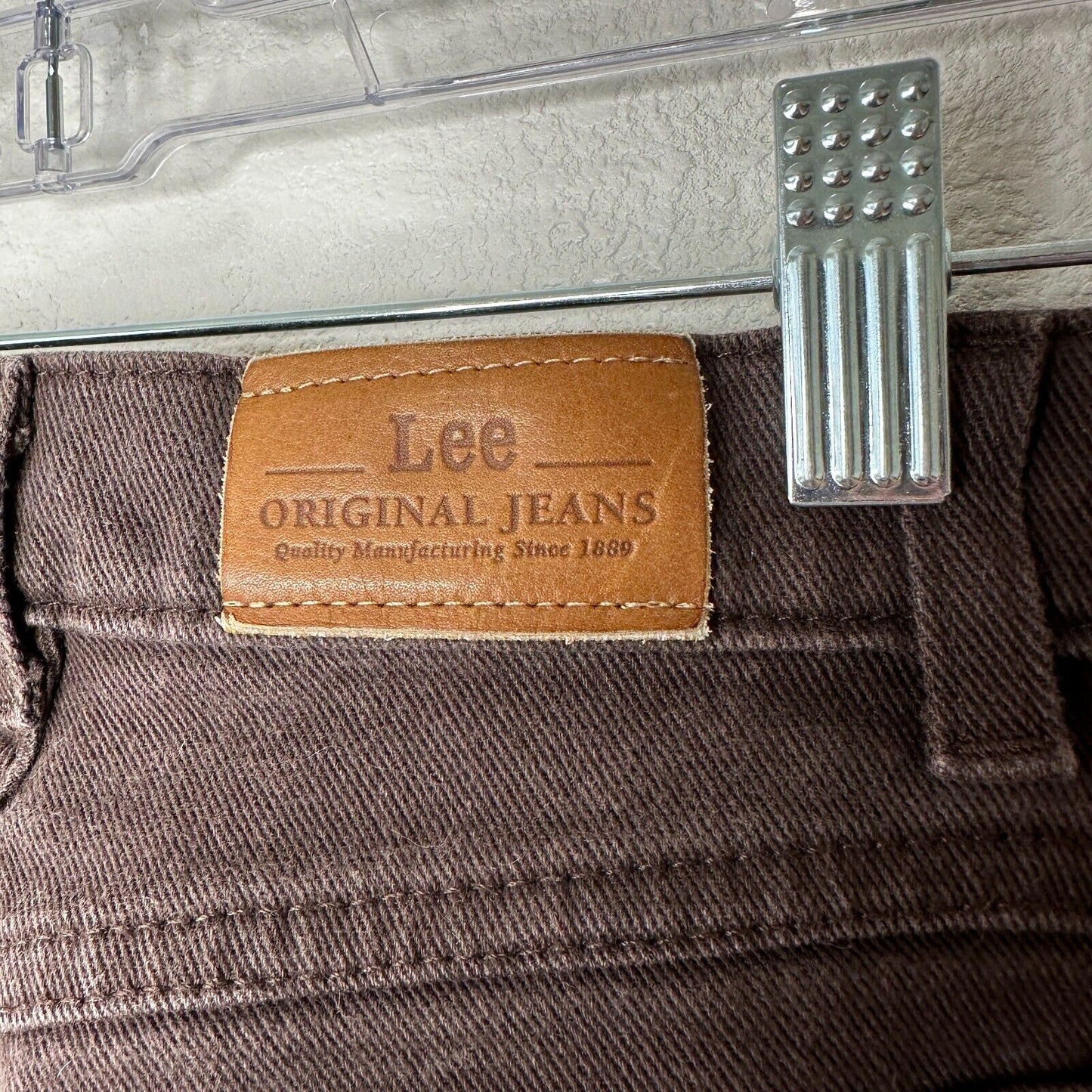 Lee Original Jeans Brown Denim Mid Rise 5-Pocket Slim Jeans 4