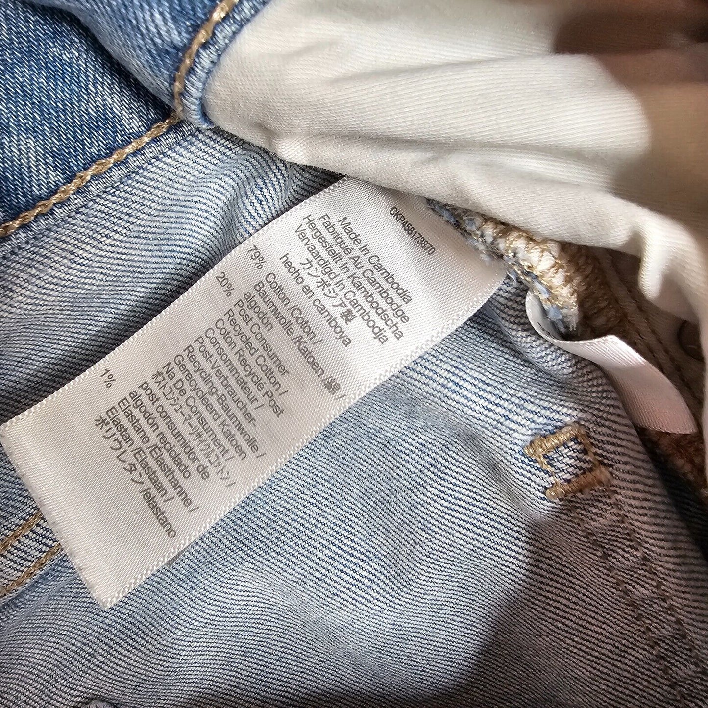 Madewell Medium-Blue Wash The Perfect Vintage Jeans Raw Hem Edition High Rise 28