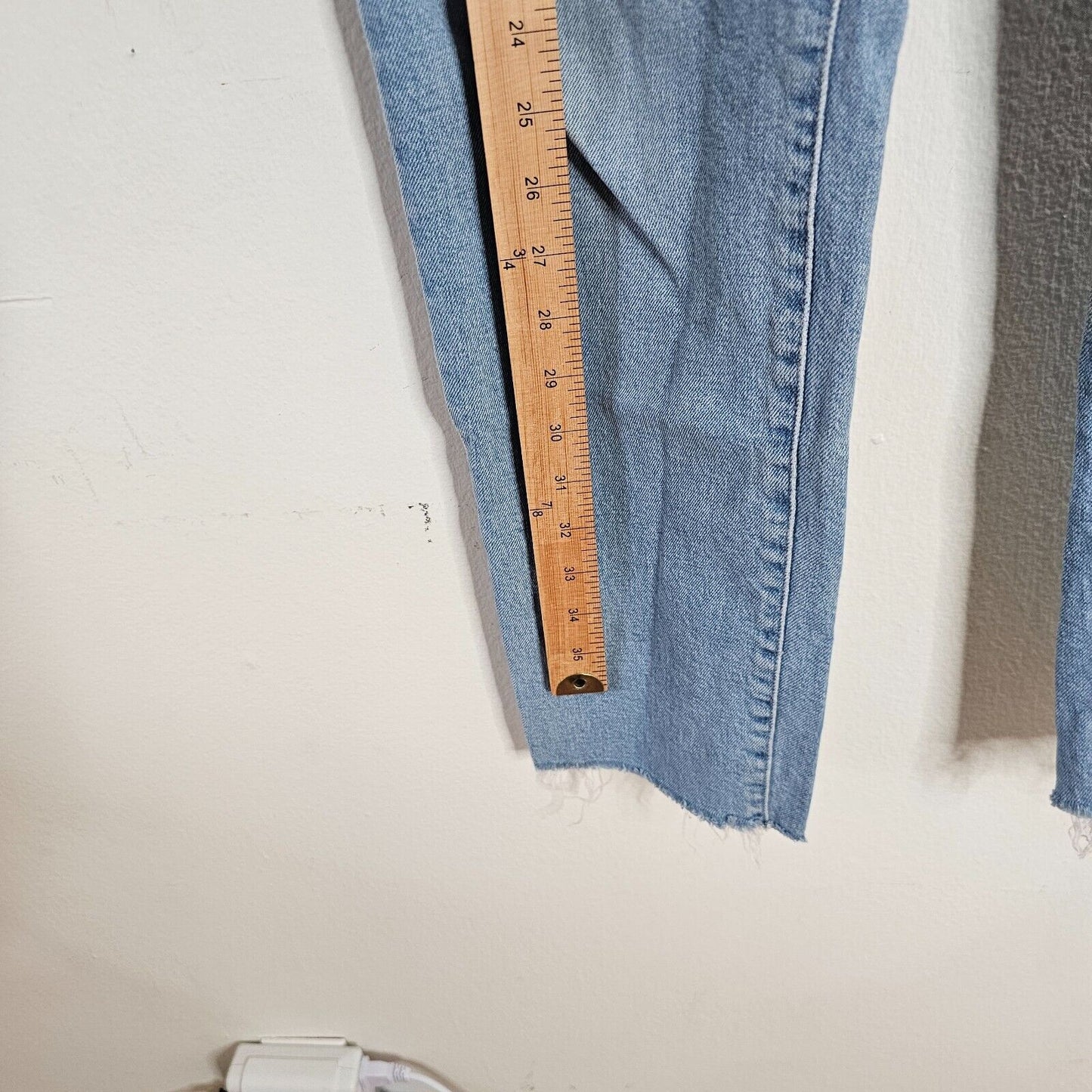 Madewell Medium-Blue Wash The Perfect Vintage Jeans Raw Hem Edition High Rise 28