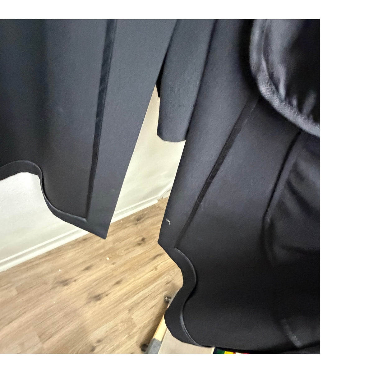 NWT Yves Saint Laurent Black Virgin Wool Hooded Long Coat Unisex Size 40