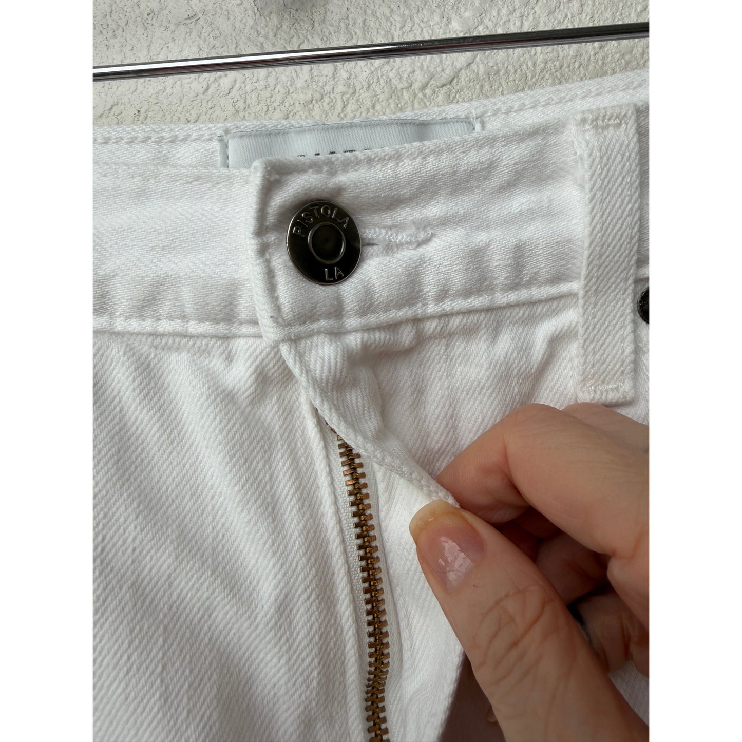 Pistola White Denim Shorts Womens US 27 Cutoff