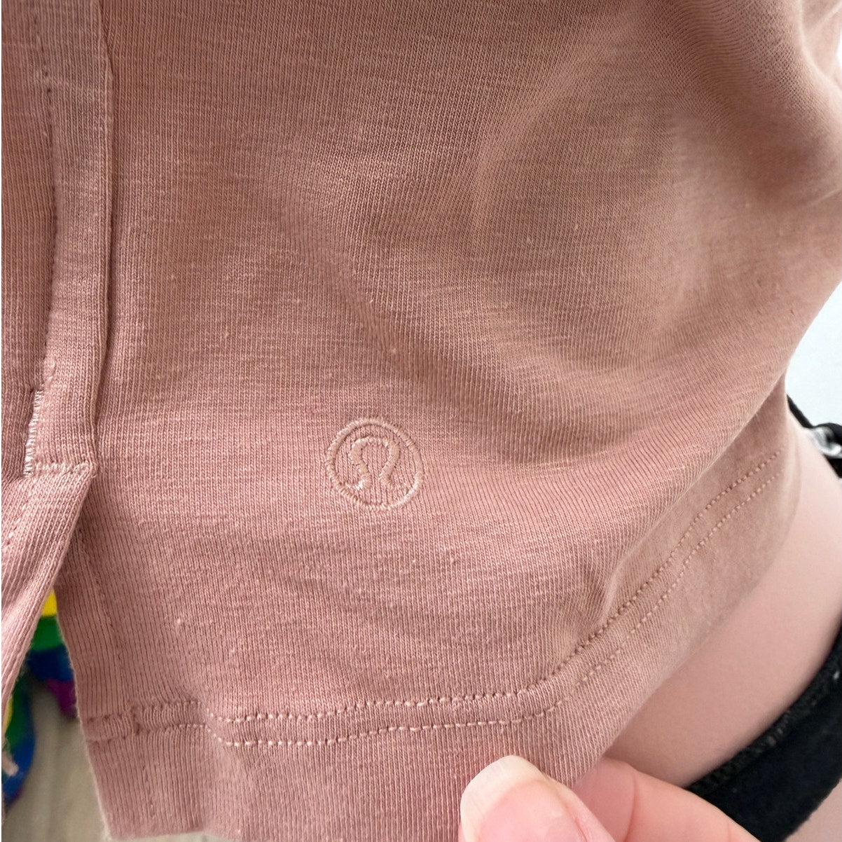 Lululemon Tan Cropped Tee Women 2 Cotton Blend