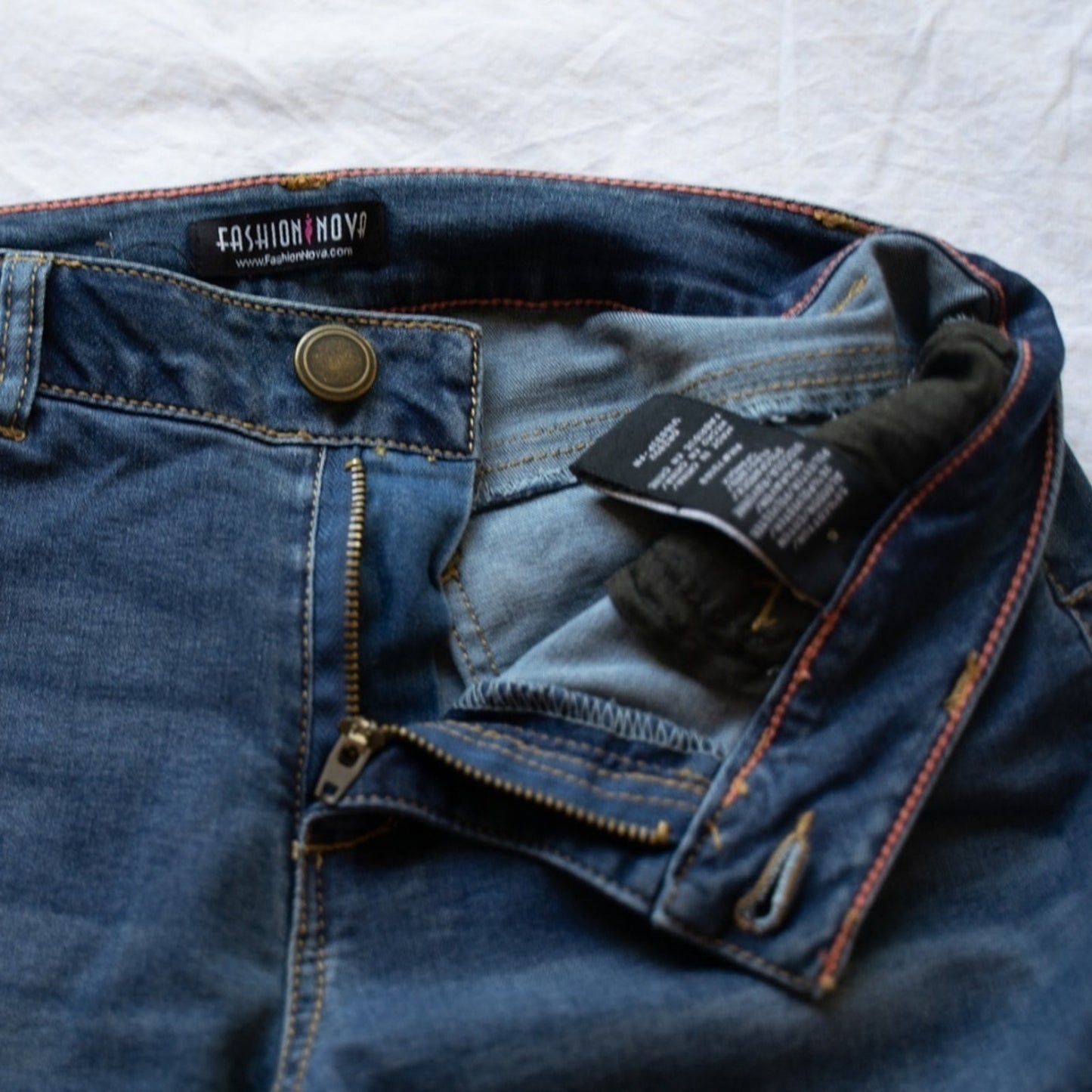 Fashion Nova Light Wash Mid Rise Skinny Denim Jeans 5