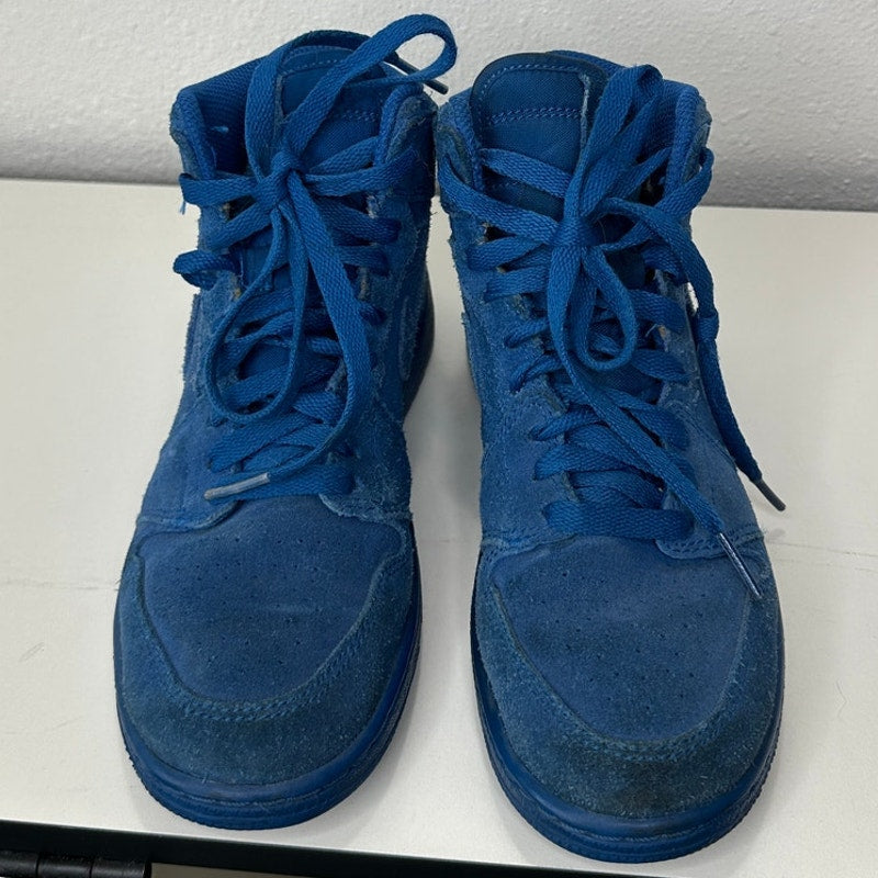 Nike Air Jordan 1 Retro High Top Blue Suede Sneaker 4 Youth