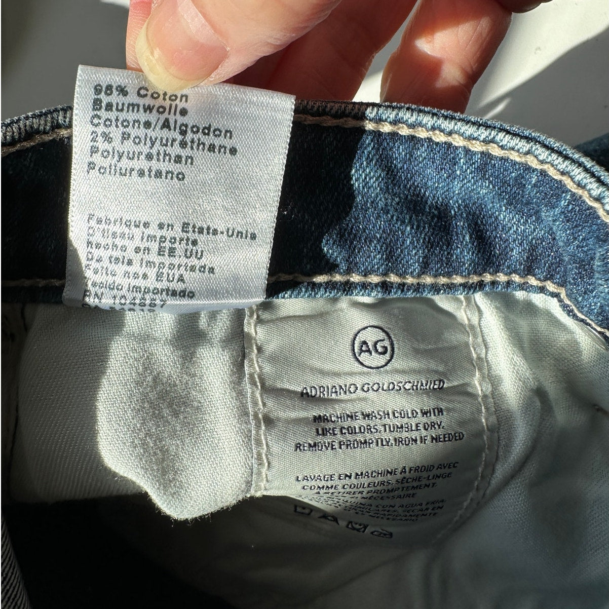 AG Prima Jeans Medium Light Wash Womens US 30R Cigarette
