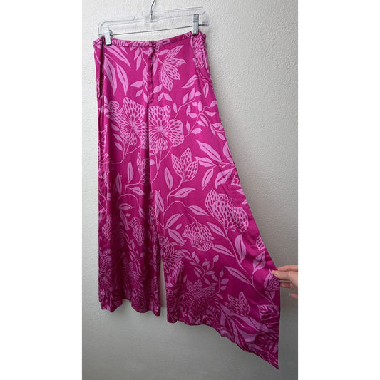 Poupette St Barth Pink Pants Womens S Wide Leg