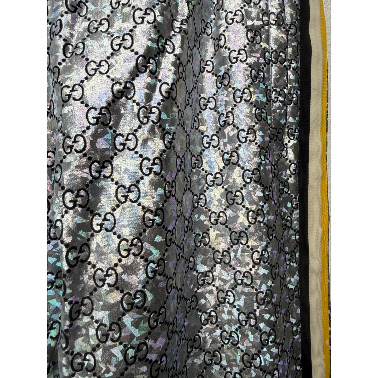 Gucci Silver GG Crystal Jogger Pants Men's M
