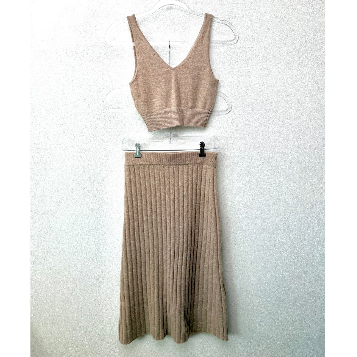 Quince Mongolian Cashmere Tank and Midi Skirt Set Women's XS S