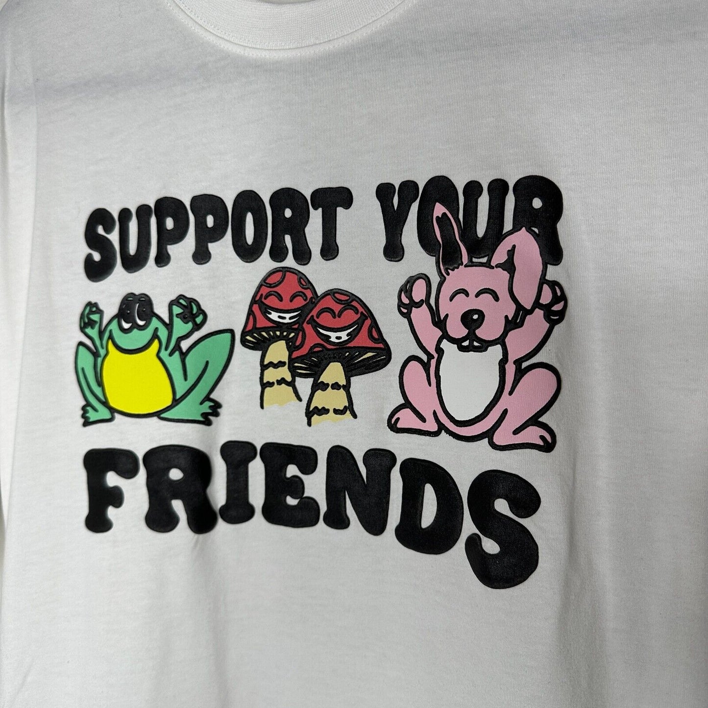 RARE Chinatown Market White Support Your Friends Graphic T-Shirt Medium