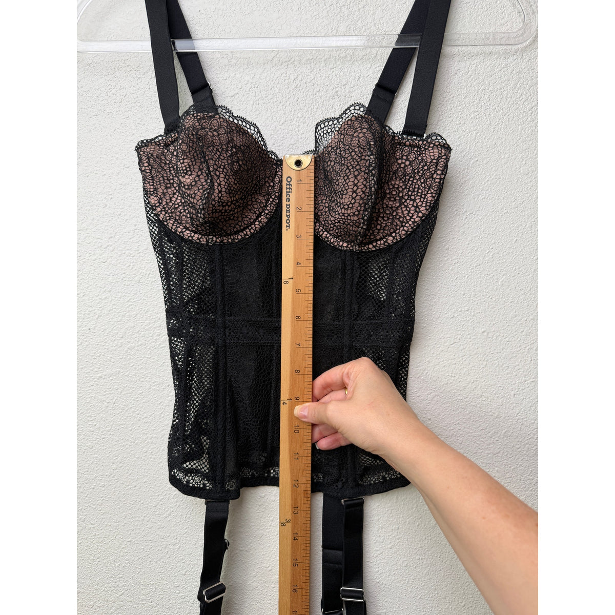 NWT Victoria's Secret Black Lace Bustier Women 32C