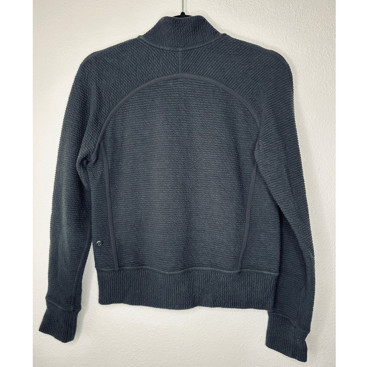 Lululemon Black On Repeat Ribbed Long Sleeve Zip Bomber Jacket 4