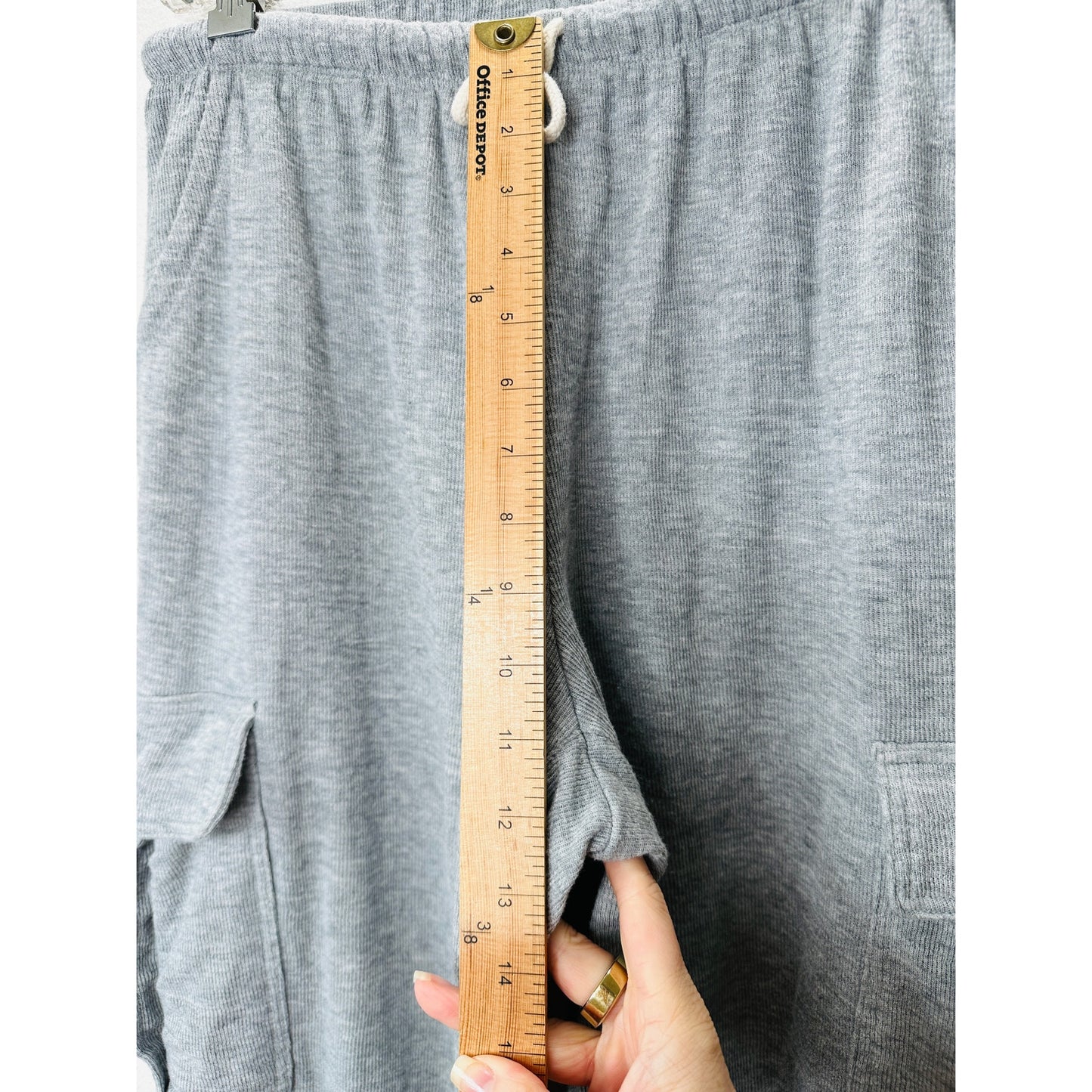 Vintage Havana Gray Crew Neck Utility Jersey Top & Cargo Sweat Pants M