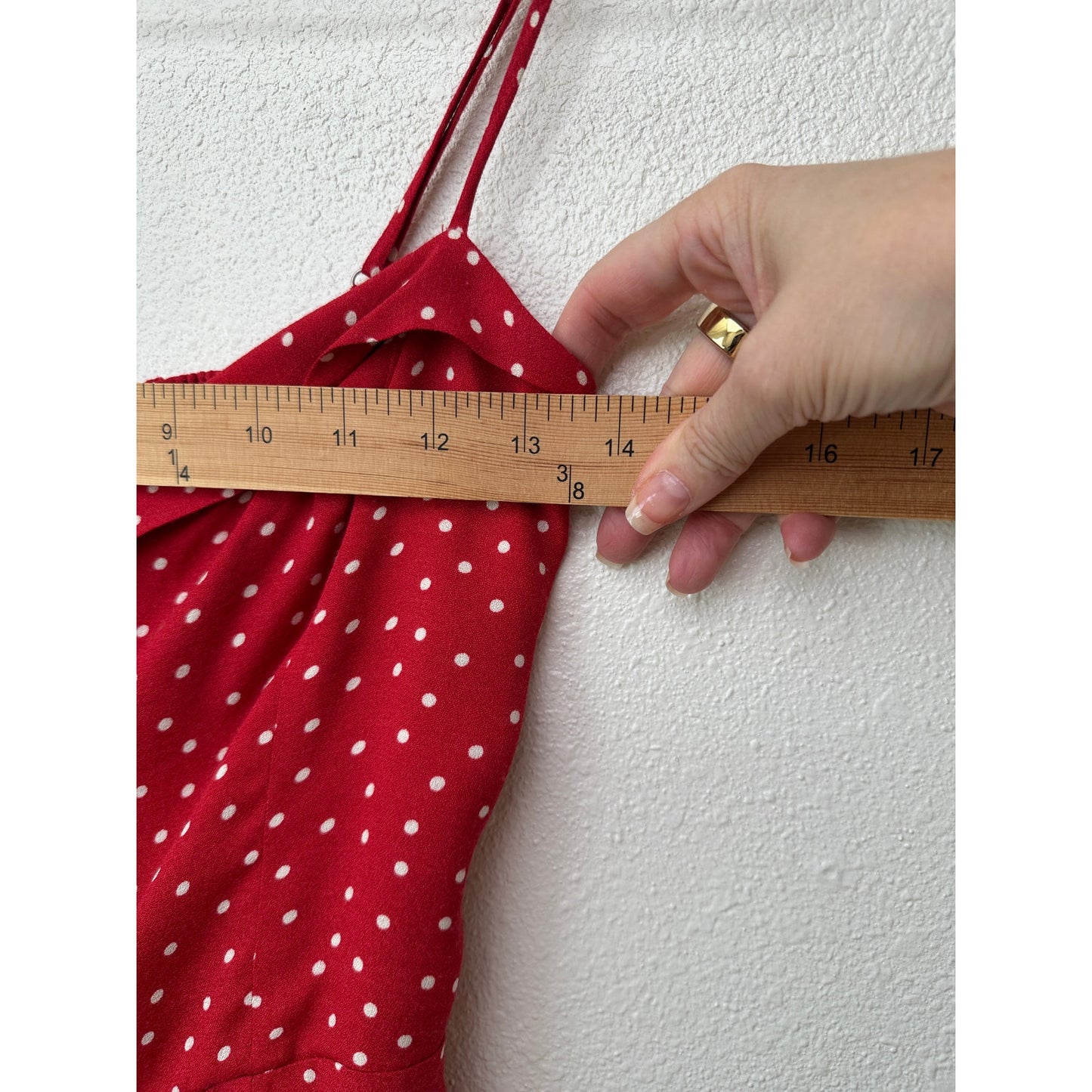 Reformation Red Polka Dot Tie-Front Mini Dress Women’s 4