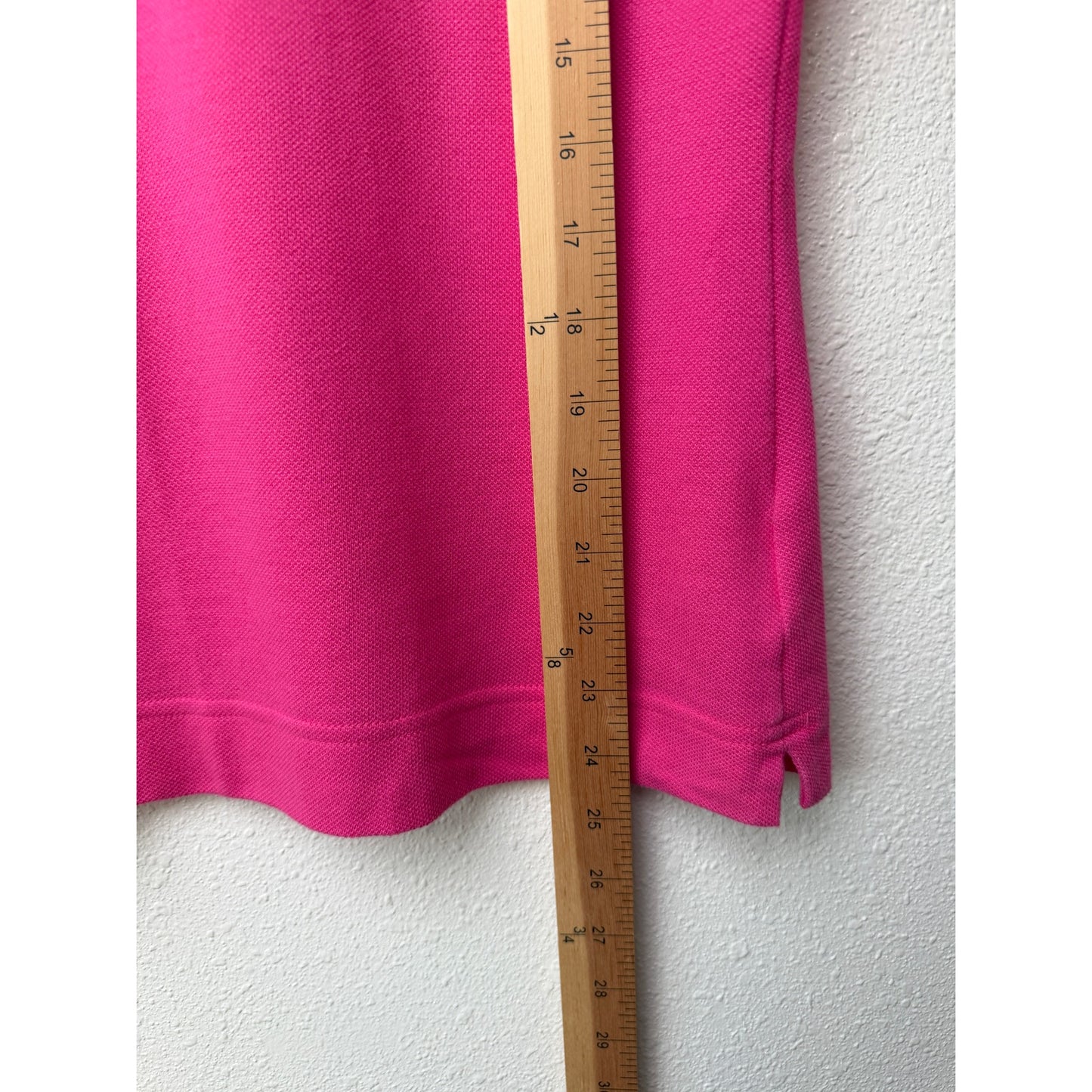 Lacoste Pink Womens Polo Shirt US L Logo Cotton