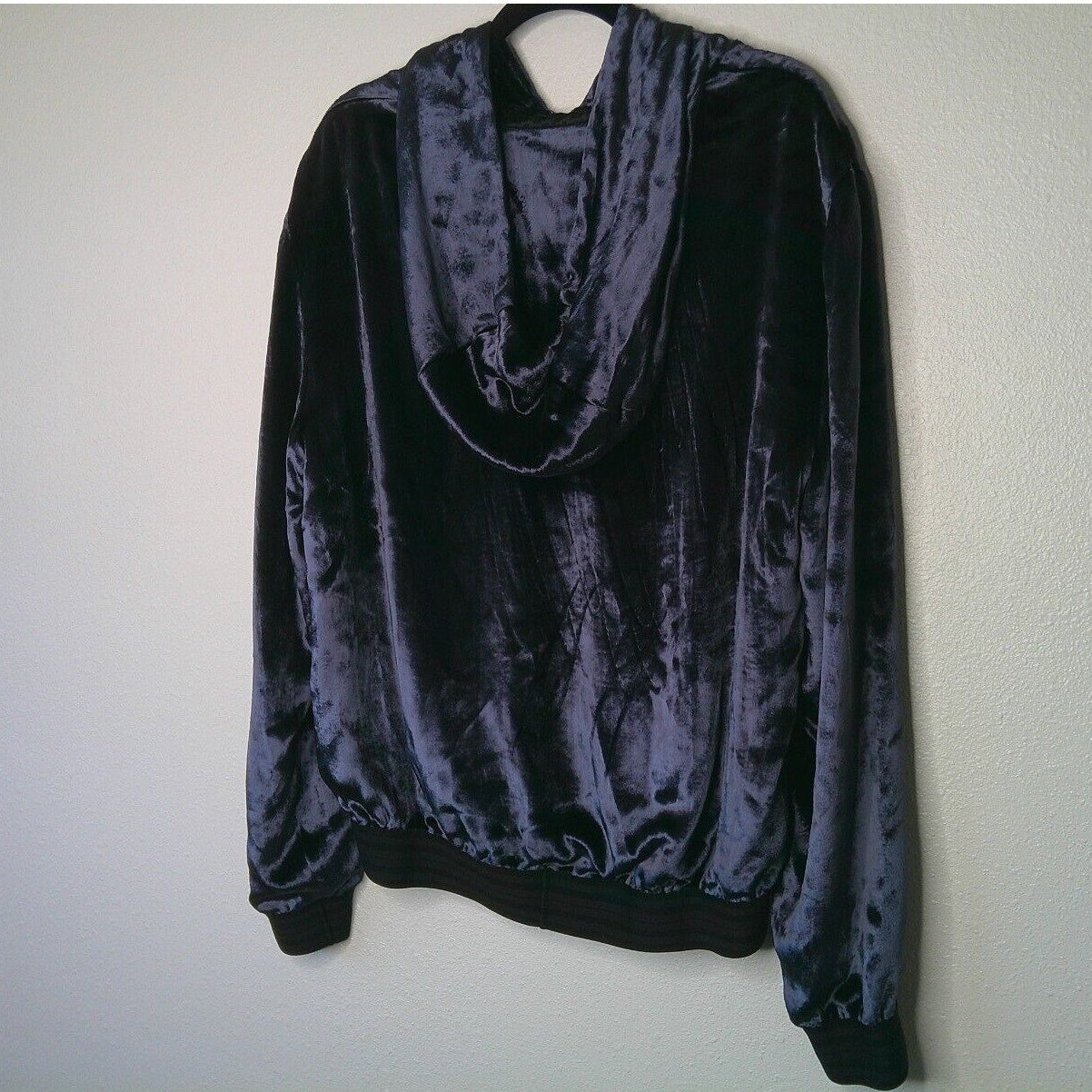 NWT Baja East Navy Velour Half Zip Long Sleeve Hooded Pullover Hoodie Sweater 2