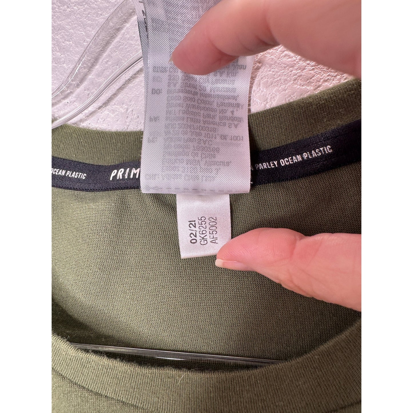 Adidas x Karlie Kloss Olive Oversize  Side Slit Training Tshirt xs