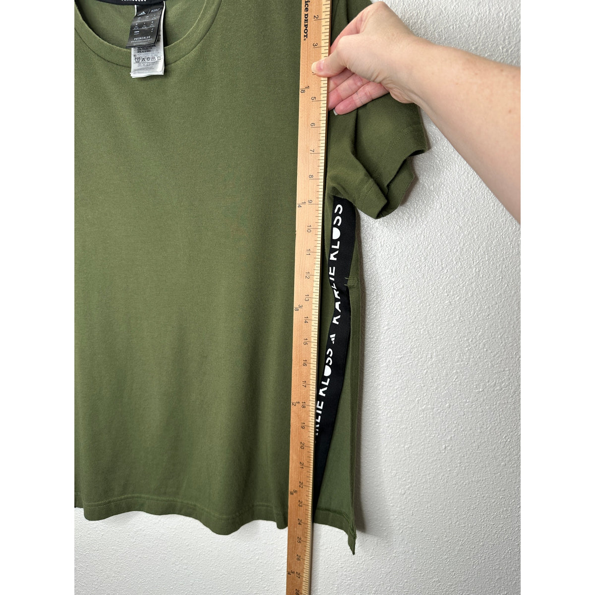 Adidas x Karlie Kloss Olive Oversize  Side Slit Training Tshirt xs