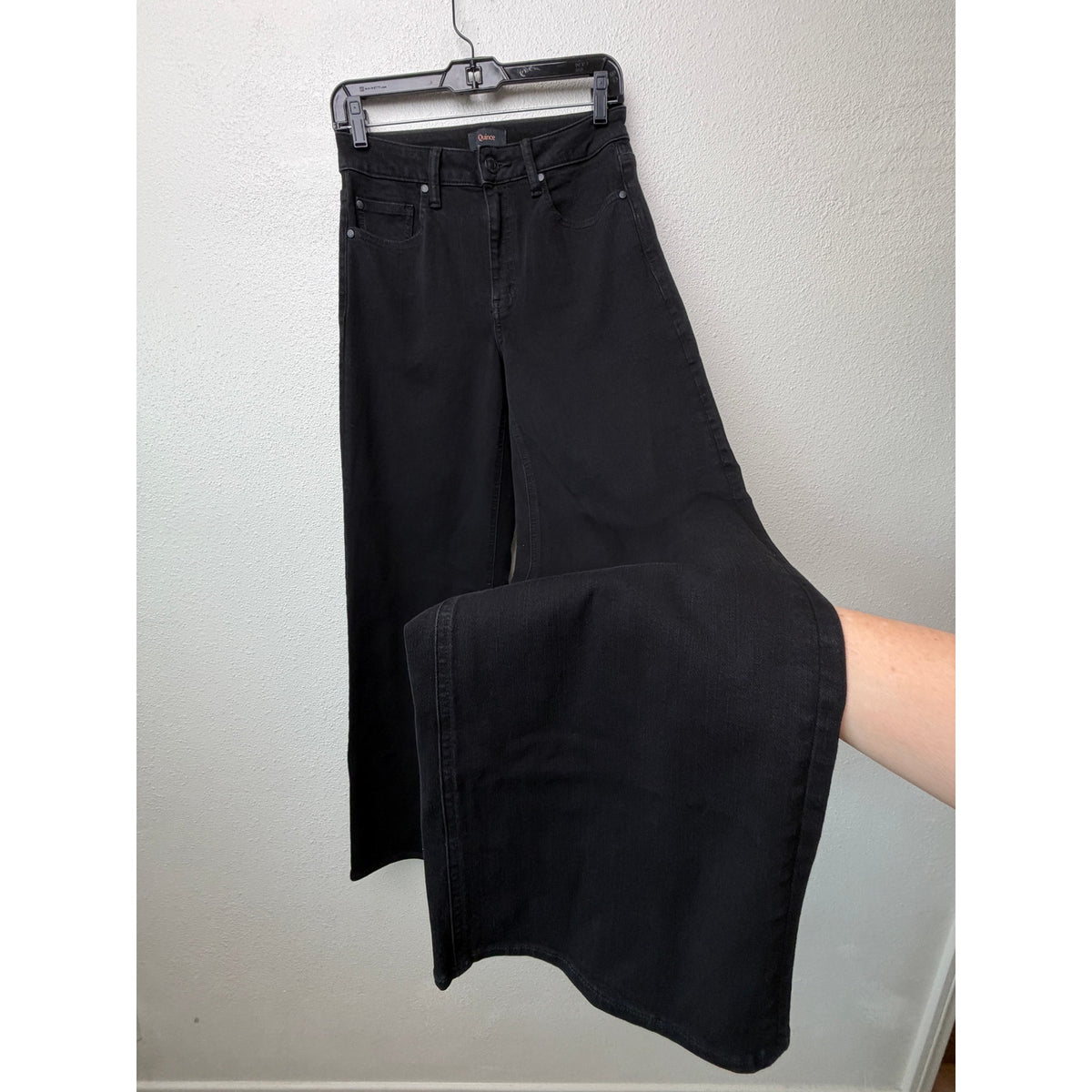 Quince Bella Black Wide Leg Jeans Women's 27 x 32