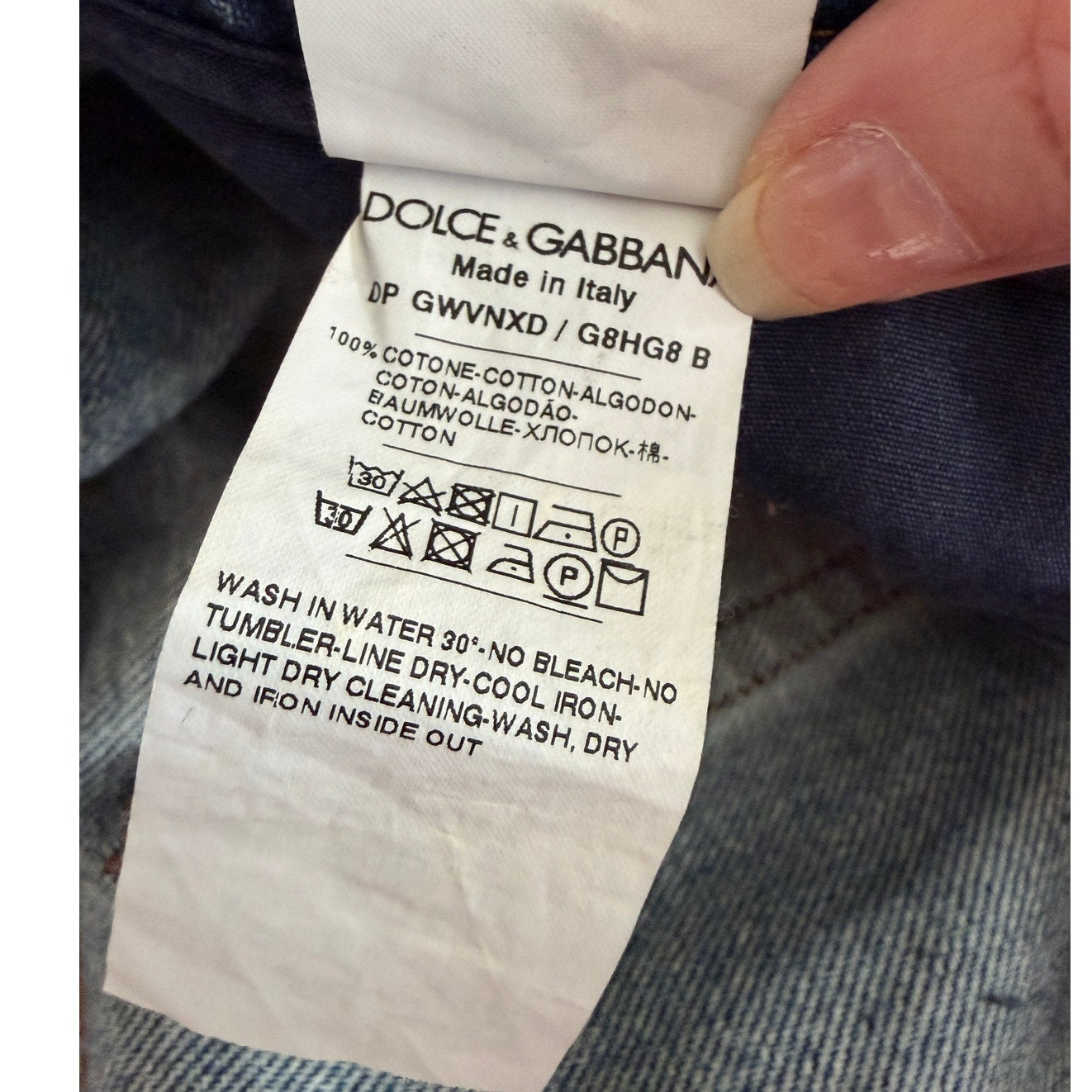 Dolce & Gabbana Men's 36 Blue Distressed Jeans