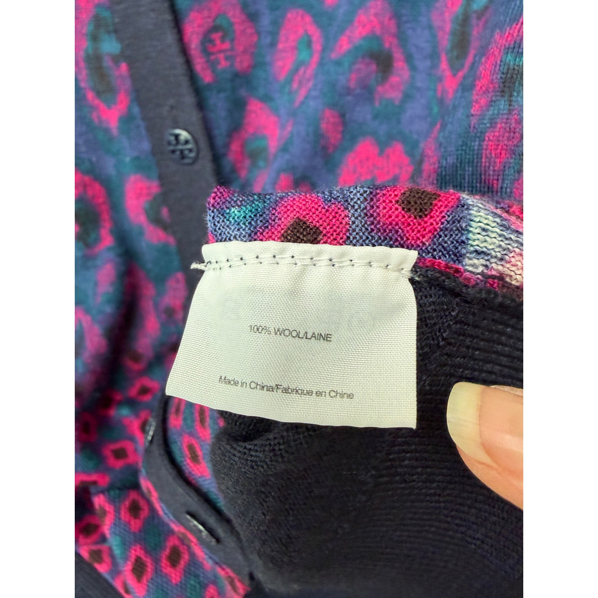 Tory Burch Brady Wool Cardigan Women XS Multicolor