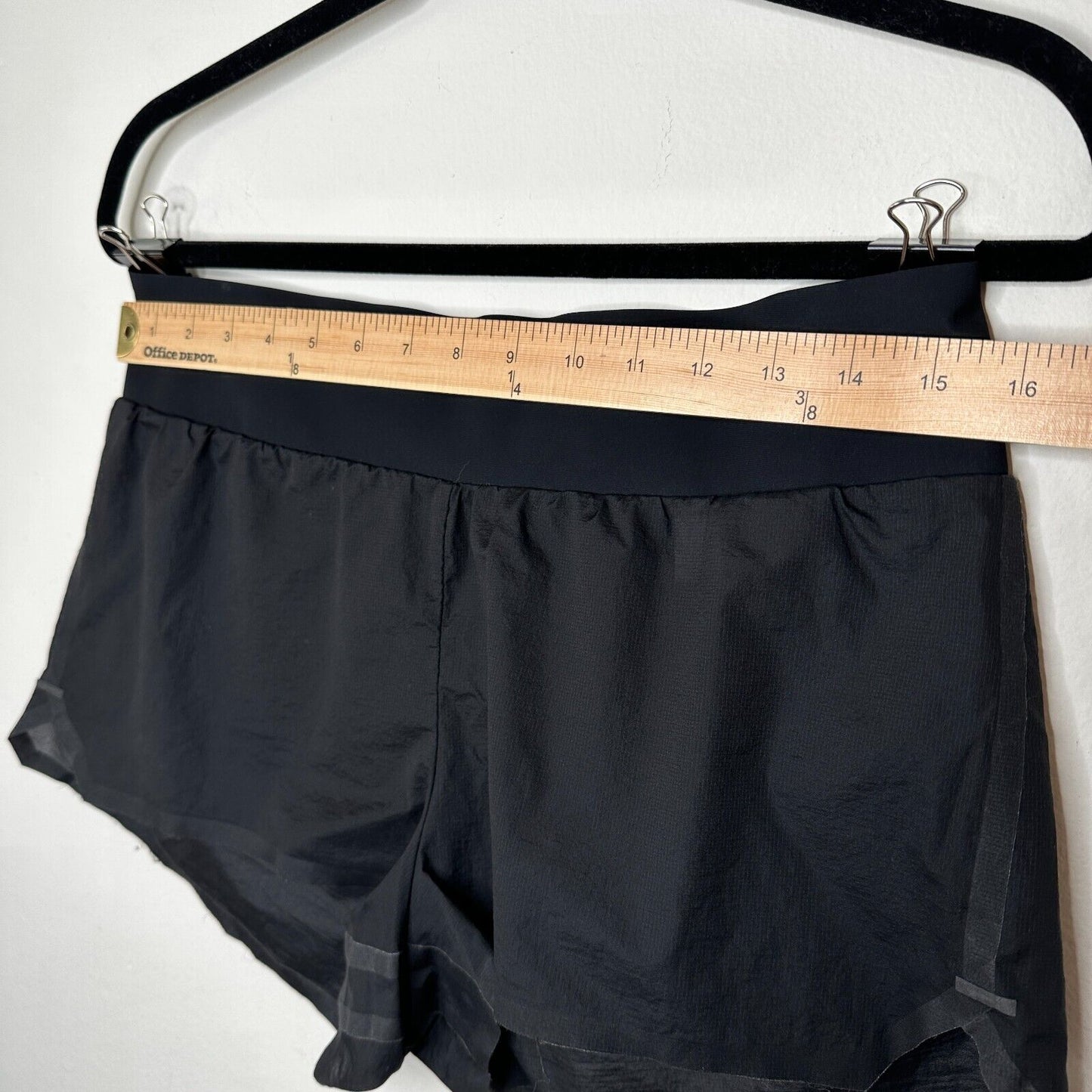 Adidas Y-3 Yohji Yamamoto Sport Spring Sheer Black Lightweight Tech Shorts S