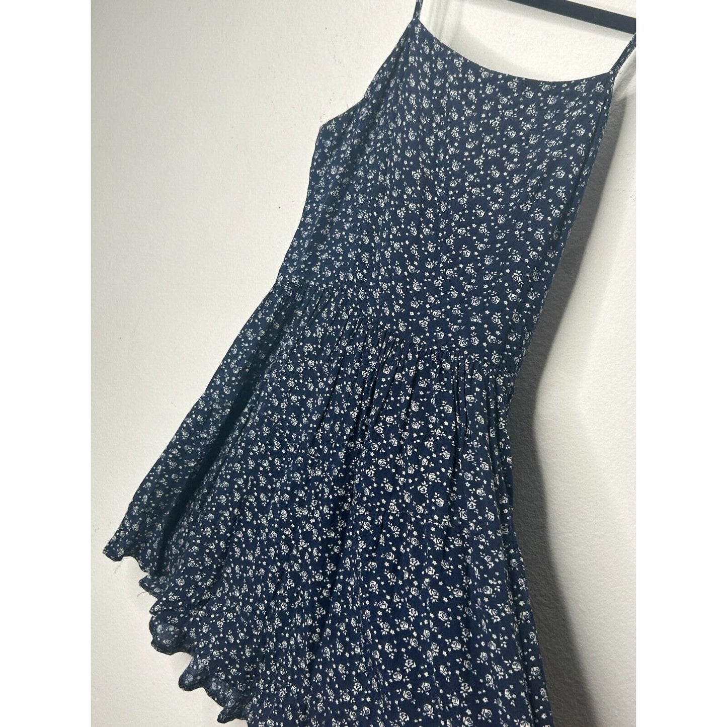 John Galt Navy Cream Floral Colleen Sleeveless Mini Summer Dress Scoop Neckline
