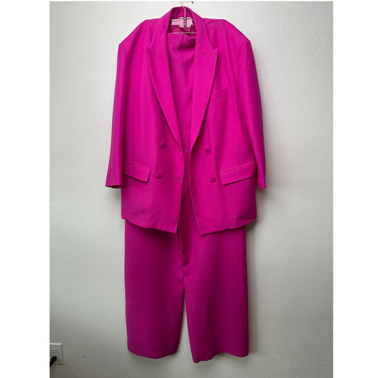 Valentino Pink Jumpsuit & Blazer Set Women IT 46/42 Strapless Wide Leg