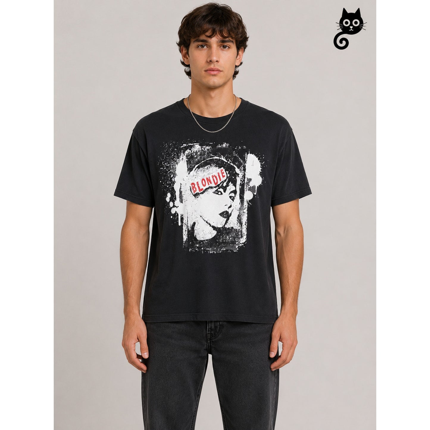 Blondie Black Short Sleeve White & Red Blondie Graphic Tee Shirt XL