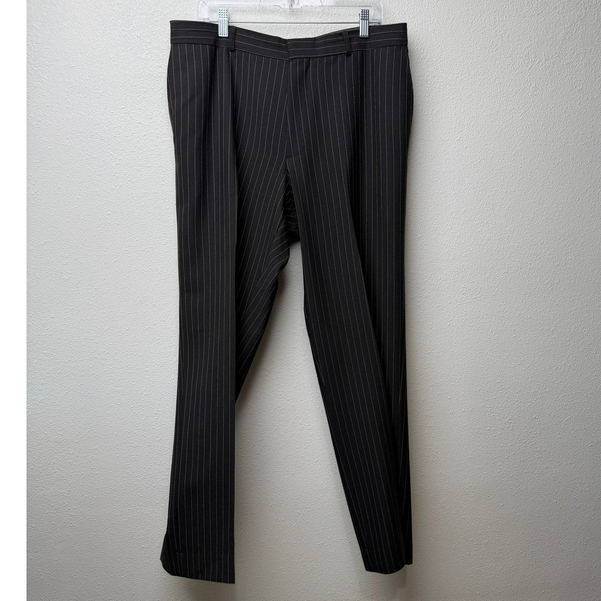 Hugo Boss Black Pinstripe Wool Mohair 2 Pc Suit Men’s 46R
