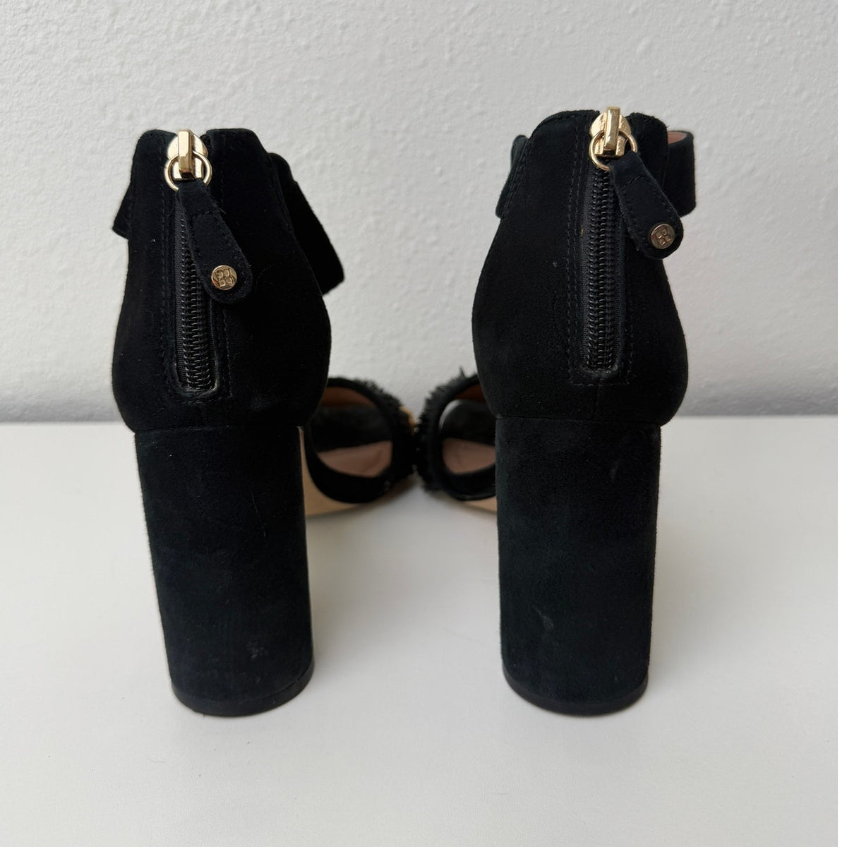 BCBGMaxAzria Alonza Raffia Heels Black Tan Womens US 7.5